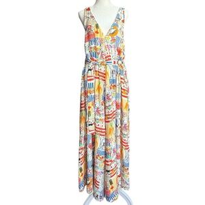 FRNCH Achouak Marche Blanc Midi Dress Sz M